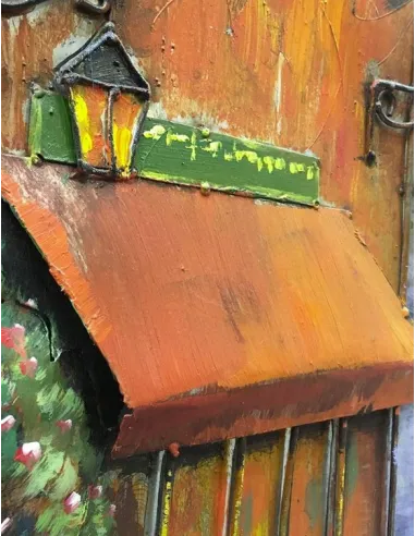 3D Metal and Wood Wall Picture FAM-2471-1 - 80X80 CM