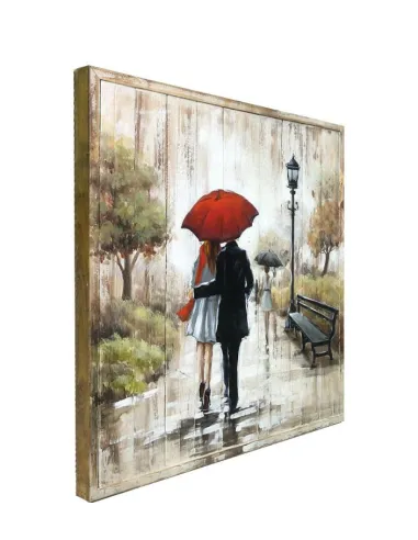 3D Metal and Wood Wall Picture FAM-1375 - 80X80 CM