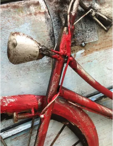 3D Metal and Wood Wall Picture FAM-0669 - 90X60 CM