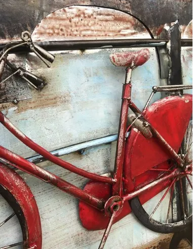 3D Metal and Wood Wall Picture FAM-0669 - 90X60 CM