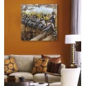 3D Metal and Wood Wall Picture FAM-0637 - 80X80 CM