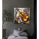 3D Metal and Wood Wall Picture FAM-0328 - 80X80 CM