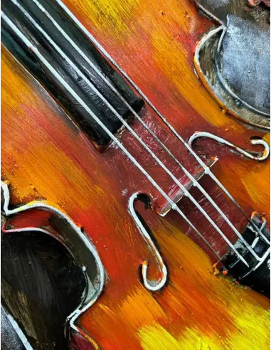 3D Metal and Wood Wall Picture FAM-0328 - 80X80 CM