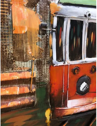 3D Metal and Wood Wall Picture - FAM-0117 - 80X80 CM