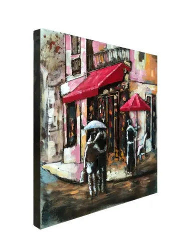 3D Metal and Wood Wall Decor L18B111 - 80X80 CM