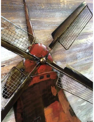 3D Metal and Wood Wall Décor L17B66- 80X80 CM