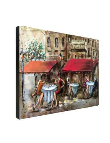 3D Metal and Wood Wall Picture FAM-2523 - 90X60 CM