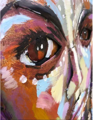 3D Metal and Wood Wall Picture FAM-2434 - 60X90 CM