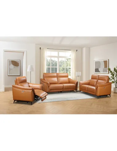 Porto 3 Seater Sofa - Light Brown