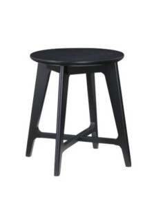 Carrington Round Lamp Table - Black 2