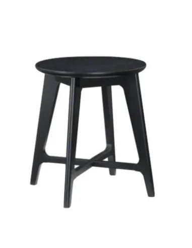 Carrington Round Lamp Table - Black