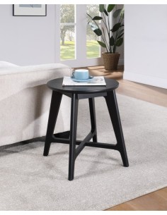 Carrington Round Lamp Table - Black