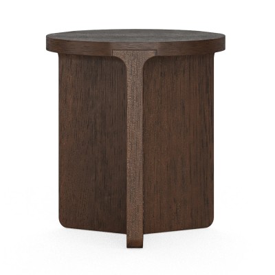 Haiden Round Side Table - Dark Oak