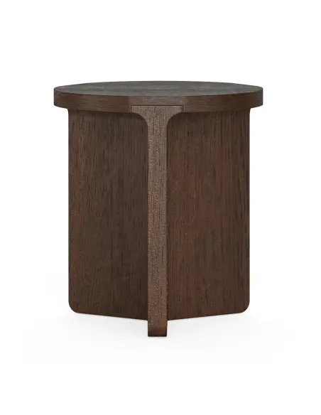 Haiden Round Side Table - Dark Oak