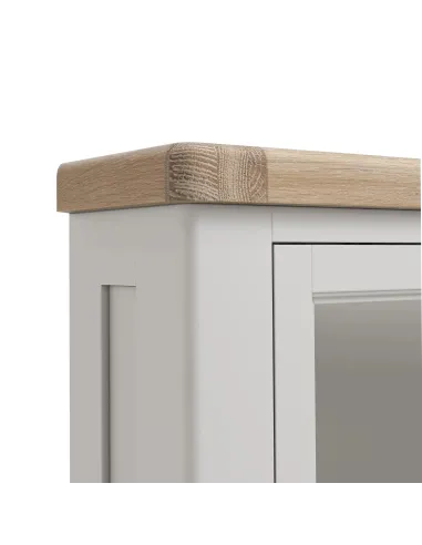 Marbury Corner Display Cabinet - Light Grey