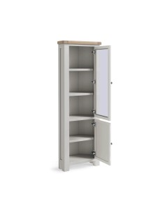 Marbury Corner Display Cabinet - Light Grey 2