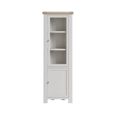 Marbury Corner Display Cabinet - Light Grey