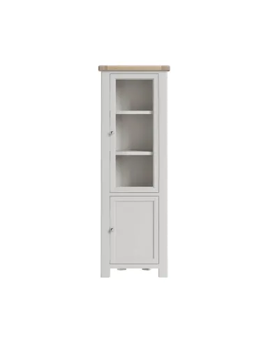 Marbury Corner Display Cabinet - Light Grey
