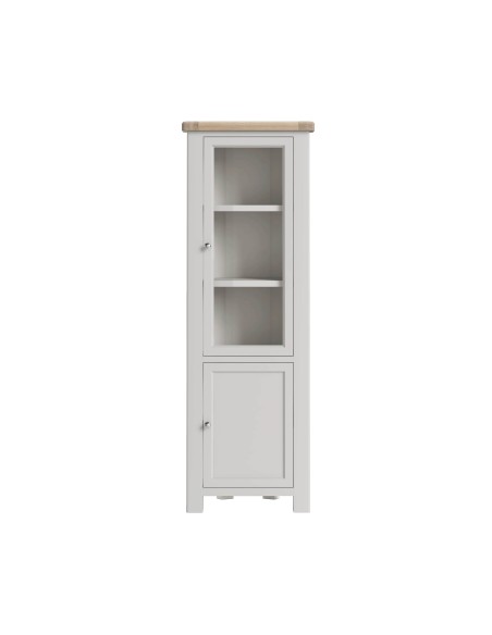 Marbury Corner Display Cabinet - Light Grey
