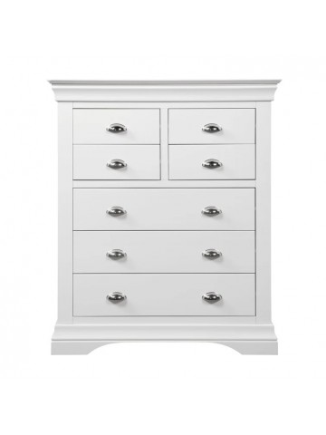 Bella 3+4 Drawer Chest - White