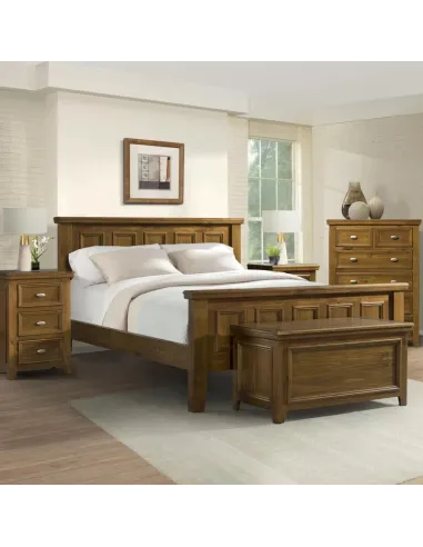 London 4+2 Drawer Chest - Dark Woodgrain