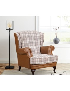 Imperial Fabric Wingchair  - Brown