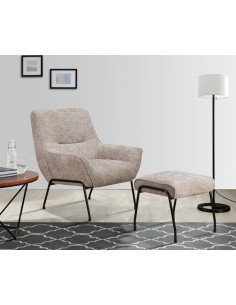 Lindo Chair + Stool - Oatmeal Fabric