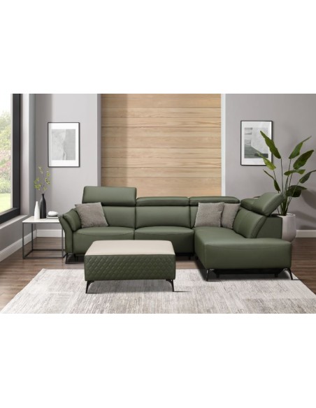 Milan Ottoman - Forest Green