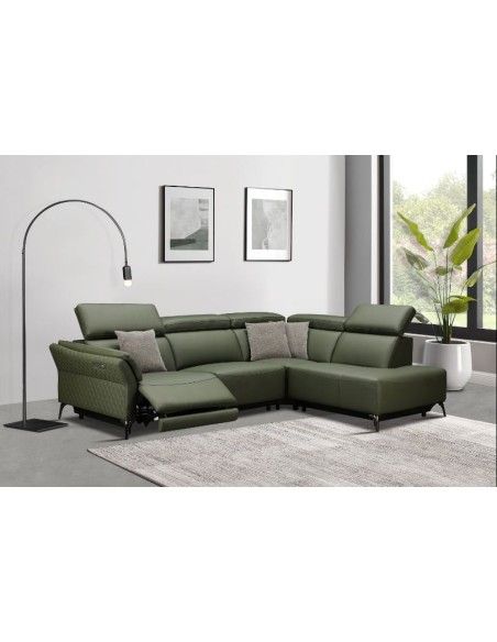 Milan Electric Corner Suite - Forest Green