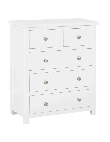 Siena 3+2 Drawer Chest - White
