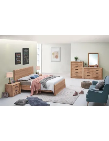 Jack 5 Drawer Tall Chest - Oak