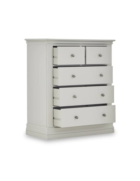 Weston 2 Over 3 Drawer Chest - Light Grey
