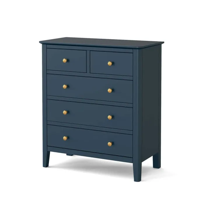 Olive 2 Over 3 Drawer Chest - Blue