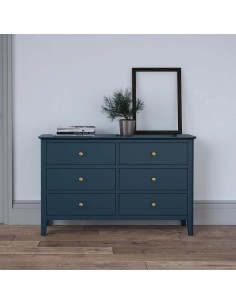 Olive 6 Drawer Chest - Blue
