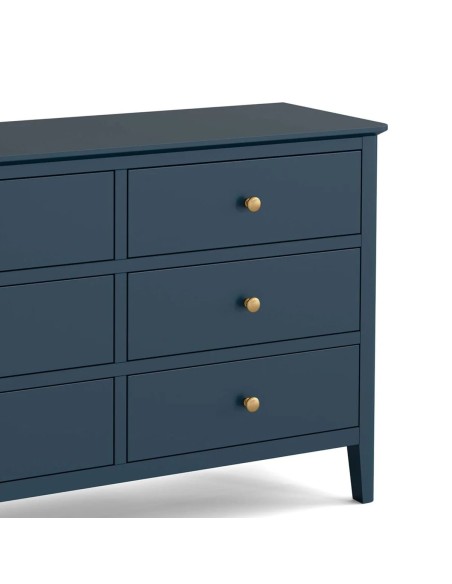 Olive 6 Drawer Chest - Blue