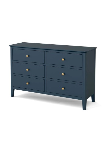 Olive 6 Drawer Chest - Blue