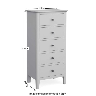 Marcus Tall Boy Chest - Grey