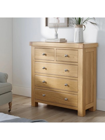 Gia 2+3 Drawer Chest - Oak