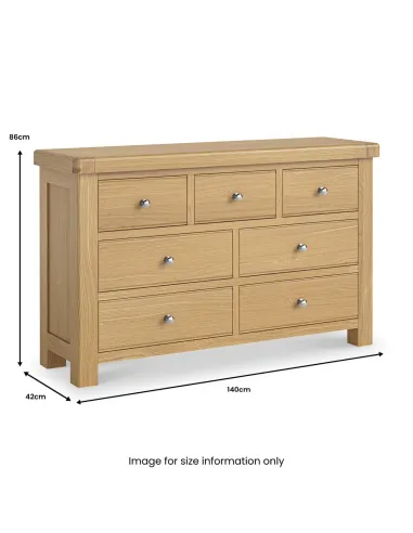 Gia 3+4 Drawer Chest - Oak