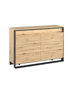 Quant 6 Drawer Chest - Oak Artisan