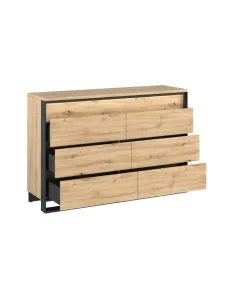 Quant 6 Drawer Chest - Oak Artisan 2