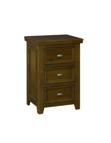 London 3 Drawer Bedside Locker - Dark Woodgrain
