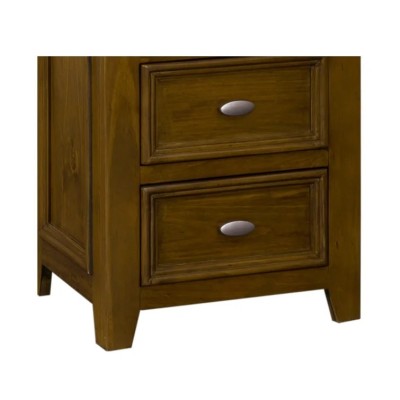 London 3 Drawer Bedside Locker - Dark Woodgrain