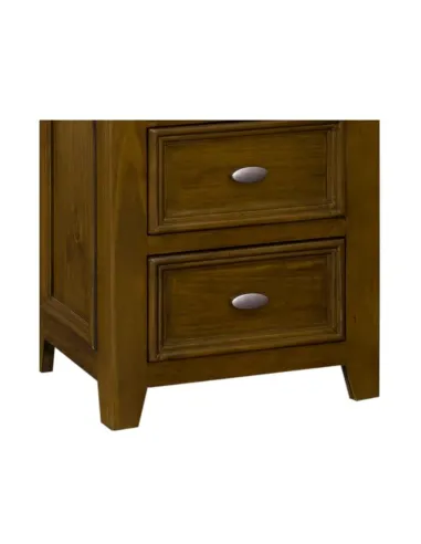 London 3 Drawer Bedside Locker - Dark Woodgrain