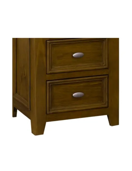 London 3 Drawer Bedside Locker - Dark Woodgrain