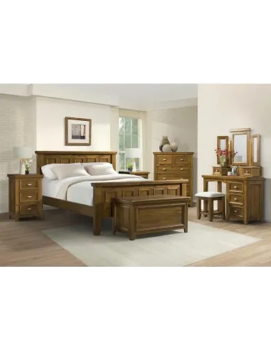 London 3 Drawer Bedside Locker - Dark Woodgrain