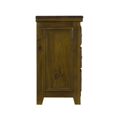 London 3 Drawer Bedside Locker - Dark Woodgrain