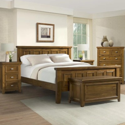 London 3 Drawer Bedside Locker - Dark Woodgrain