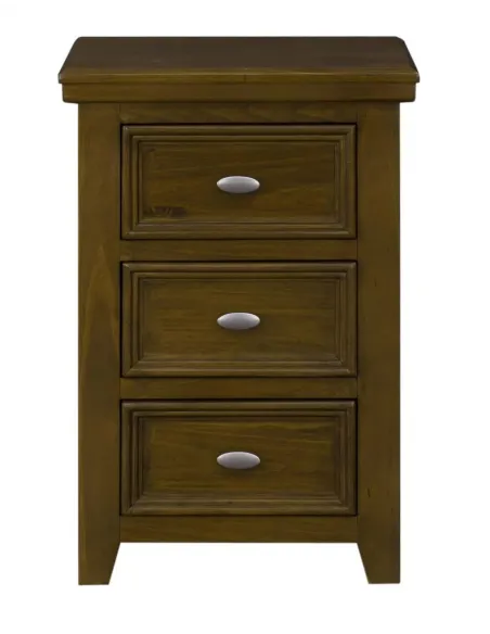 London 3 Drawer Bedside Locker - Dark Woodgrain
