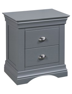 Daniella 2 Drawer Bedside Locker - Dark Grey